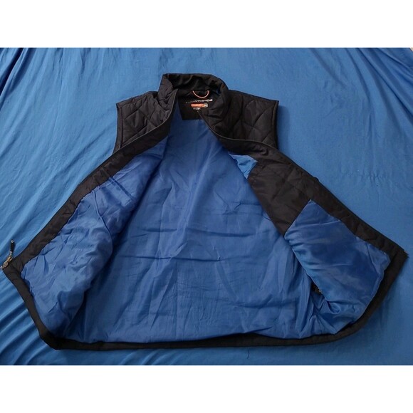 Hawke & Co Puffer Vest Mens XL Dark Blue Full Zip Performance *READ* - Picture 5 of 11